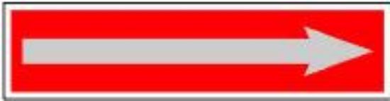 Picture of 2" X 8" Red Arrow Sign