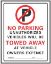 Picture of No Parking Sign Plastic 19" x 15"