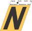 Picture of 3-1/2" Aluminum Adhesive Letter N