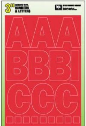 Picture of Number/Letter Set Vinyl Red 3"