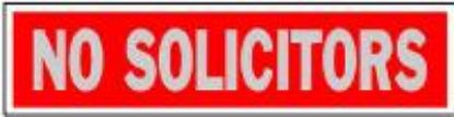 Picture of 2" x 8" No Solicitors Sign