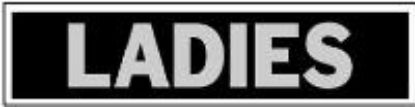 Picture of Ladies Sign Aluminum 2" x 8"