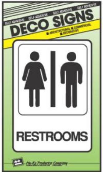 Picture of 5 x 7 Restrooms Sign