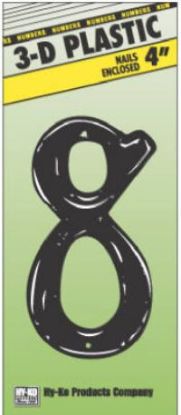Picture of 4" Black Plastic Number 8