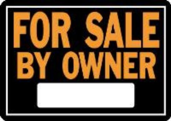 Picture of Sign "For Sale By Owner" Black/Orange Aluminum 10" x 14"