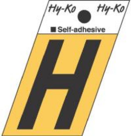 Picture of 1-1/2" Aluminum Adhesive Letter H