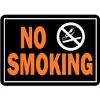 Picture of Sign "No Smoking" Black/Orange Aluminum 10" x 14"