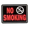 Picture of Sign "No Smoking" Black/Orange Aluminum 10" x 14"