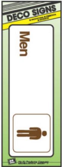 Picture of 3" x 9" Men Sign