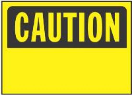 Picture of 10 X 14 "caution" Sign