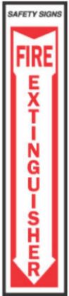 Picture of Fire-Extinguisher Sign Down Arrow 4" x 18"