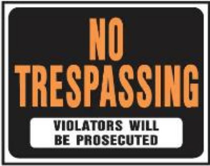 Picture of 15 x 19 No Trespass Sign