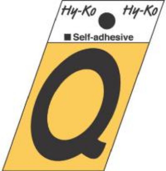 Picture of 1-1/2" Aluminum Adhesive Letter Q