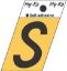 Picture of 1-1/2" Aluminum Adhesive Letter S