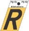 Picture of 1-1/2" Aluminum Adhesive Letter R