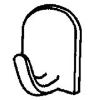 Picture of White Adhesive Mini Hook 6/Card