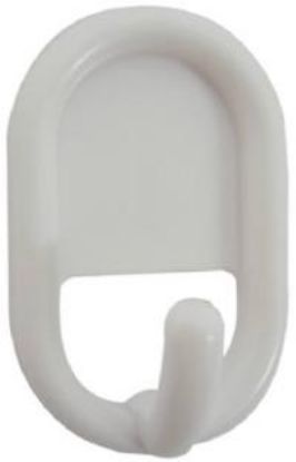 Picture of Stick On! Adhesive-Hook Plastic White