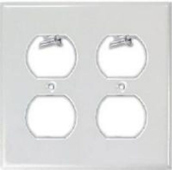 Picture of Wall-plate Steel Duplex Outets White