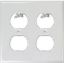 Picture of Wall-plate Steel Duplex Outets White