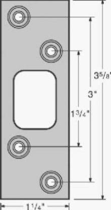 Picture of 1/4 Brass Dead-Bolt Strike-Plate