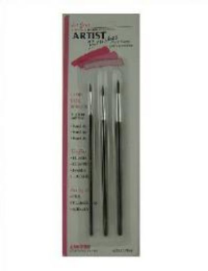 Picture of 3-piece Wood-Handle Brush Set