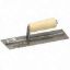 Picture of Notched-Trowel U-Pattern 3/32" x 3/32" x 1/8" 11" x 4-1/2" w/Curved Wood-Handle