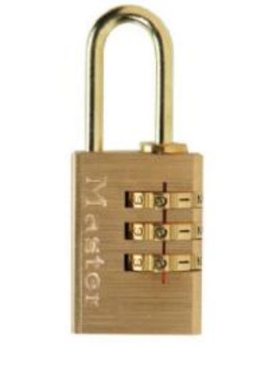 Picture of Combination-Padlock Brass 13/16"