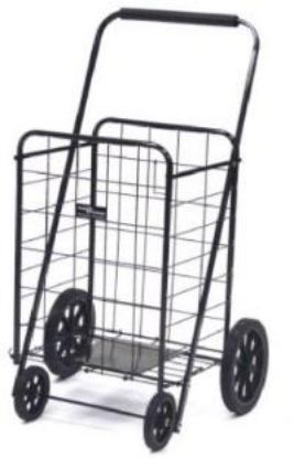 Picture of Super 4-Wheel Shopping-Cart Black