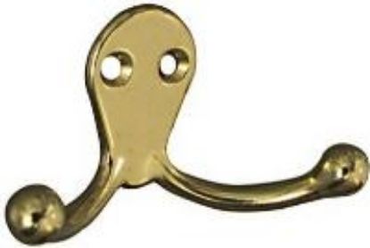 Picture of Double Clothes Hook Polished Brass