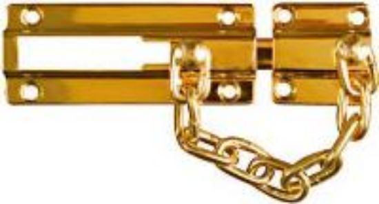 Picture of Guard/Deadbolt w/ Chain Polished Brass
