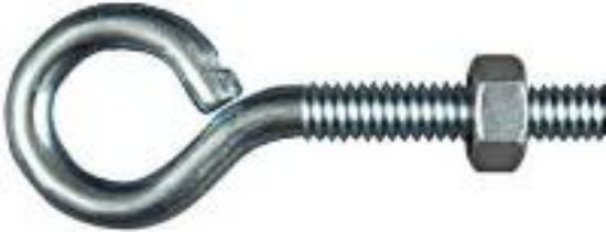 Picture of Eye-Bolt With-Nut Zinc-Plated 1/4" x 2-1/2"