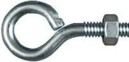 Picture of Eye-Bolt With-Nut Zinc-Plated 1/4" x 2"