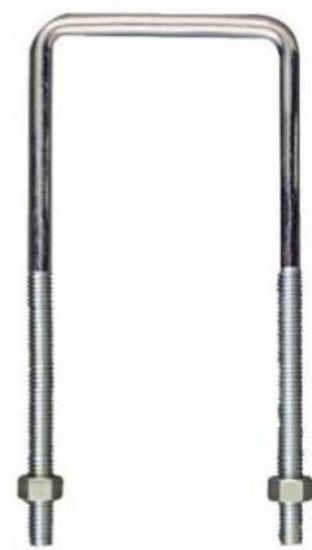 Picture of 3/8" x 3 x 7 Square U-Bolt