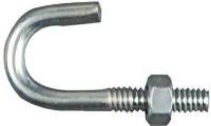 Picture of J-Bolt Zinc-Plated 1/4" x 2-5/16"