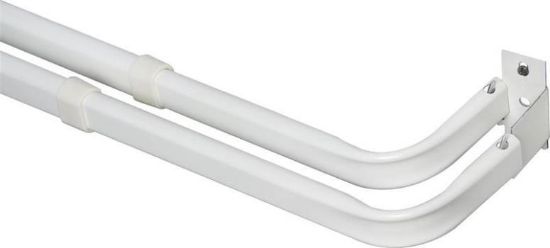 Picture of 48-86 Double Window-Curtain-Rod White