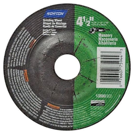 Picture of 4.5" Masonry Grinding-Wheel Type-27 Depressed-Center 7/8 Arbor 1/4 Thick