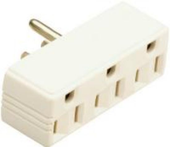 Picture of Plug-In Triple-Tap Outlet-Adapter White