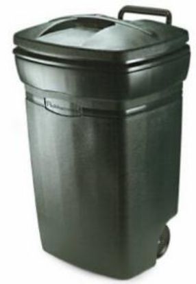 Picture of Trash-can W/ Wheels Green 45-gallon