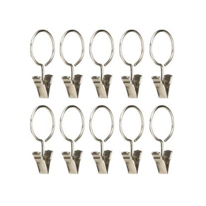 Picture of 1/2" Clip Drapery Ring 10/Pack Nickel