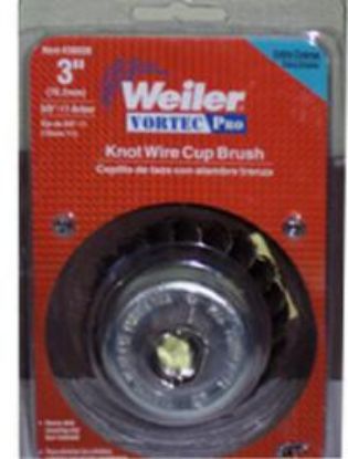 Picture of Cup Wire-Wheel-Brush Knotted-Wire Extra Coarse 2-3/4" 5/8-11 Unified-Coarse-Thread Arbor Hole