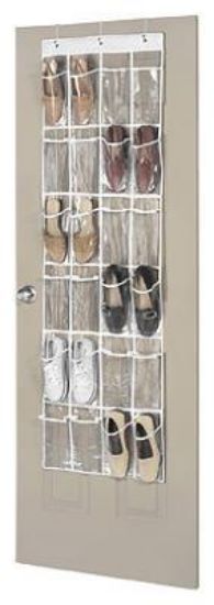 Picture of 24 Pocket Shoe Organize Clear Vinyl Over-The-Door