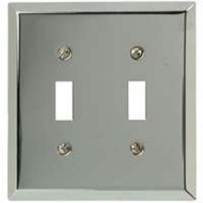 Picture of Wall-Plate 2-Gang Double-Toggle Polished Chrome