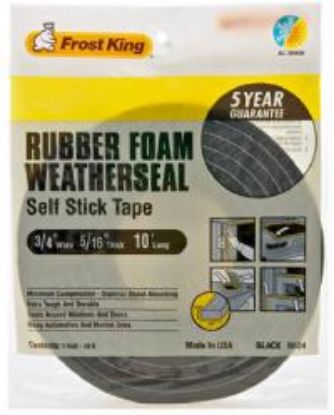 Picture of Weather-Seal Foam-rubber Self-stick Black 10'