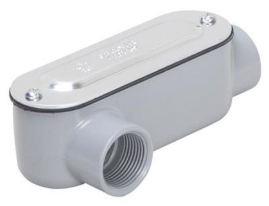 Picture of 1/2" Rigid Conduit-Body L R Cast-Aluminum Powder-Coat With Gasket