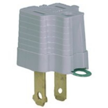 Picture of Grounding-Adapter Polarized Gray 15-Amp