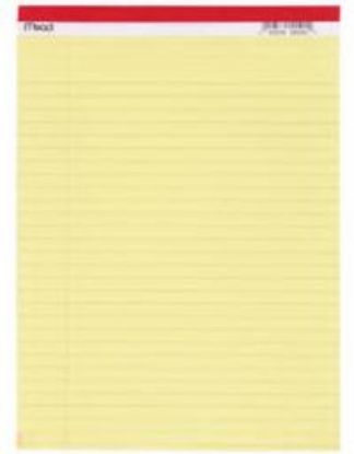 Picture of 8-1/2 x 11 Yellow Legal Pad