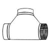 Picture of Galvanized-Steel Furnace-Pipe Tee 4"