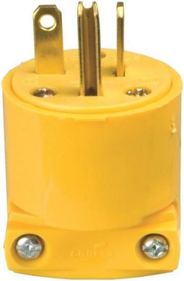 Picture of Electrical-Plug 20-amp 250-volt Yellow Vinyl