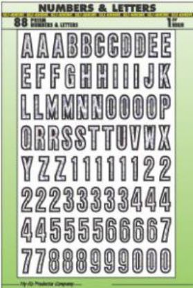 Picture of 1" Silver Numb/Letter Set