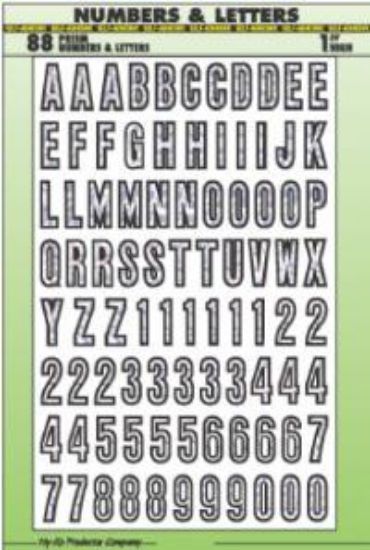 Picture of 1" Silver Numb/Letter Set